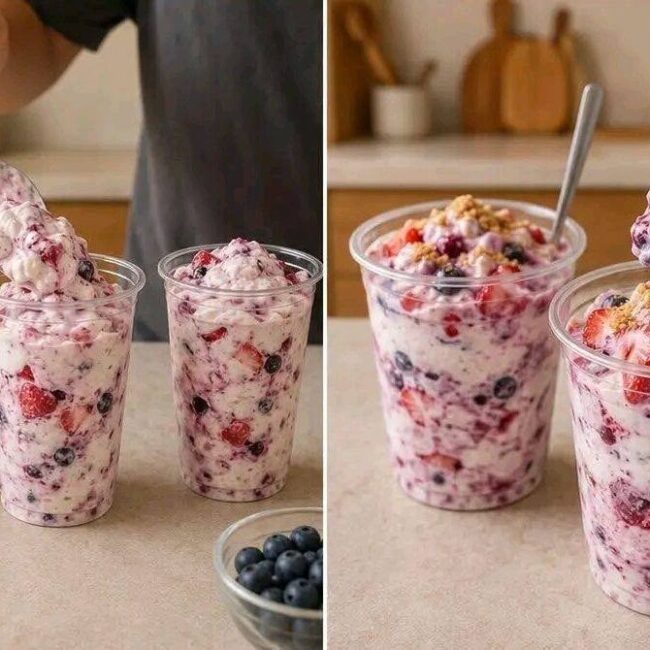 No-Bake Mixed Berry Cheesecake Fluff