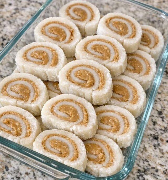 Nana Clara’s Coconut Peanut Butter Pinwheels