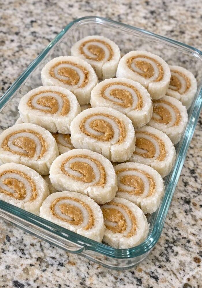 Nana Clara’s Coconut Peanut Butter Pinwheels