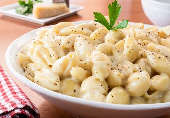 Creamy Garlic Parmesan Chicken Shells Recipe