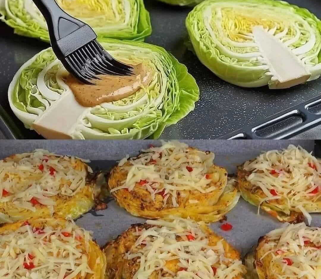 Cheesy Roasted Cabbage Steaks
