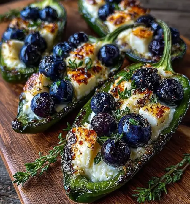 Blueberry Brie Jalapeño Poppers