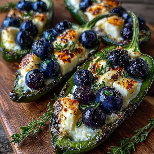 Blueberry Brie Jalapeño Poppers