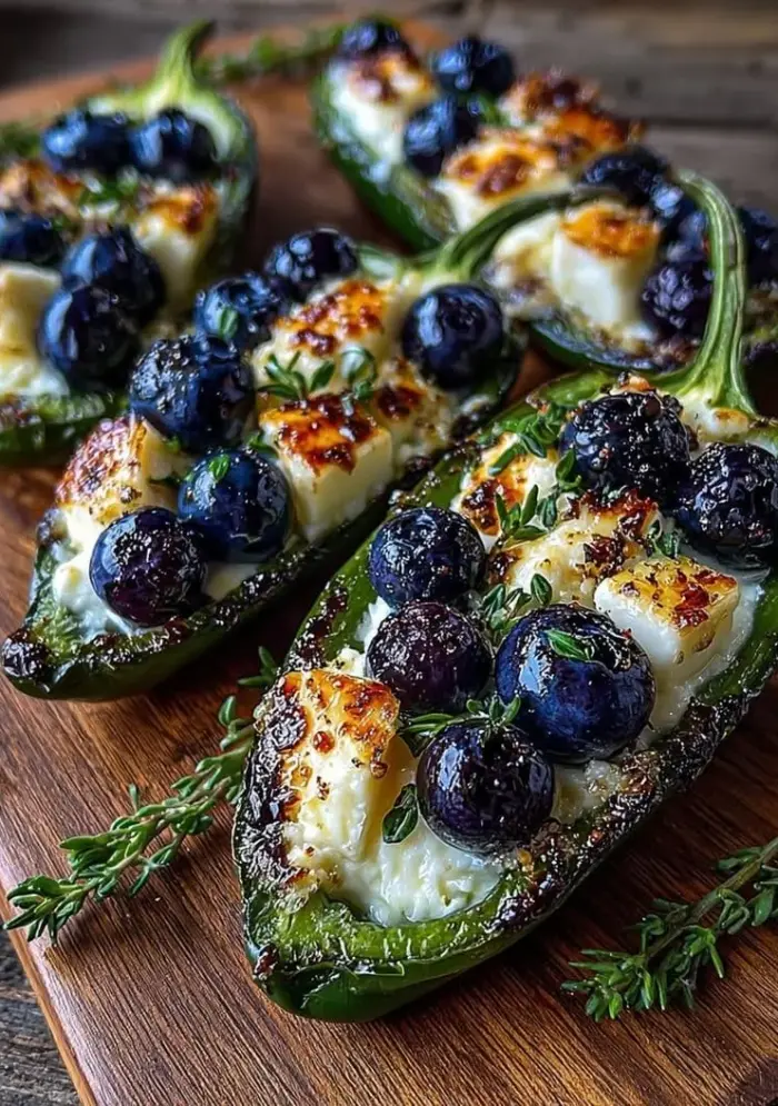 Blueberry Brie Jalapeño Poppers