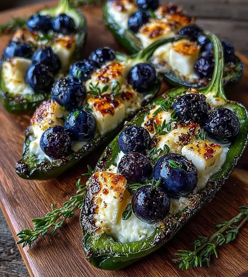 Blueberry Brie Jalapeño Poppers